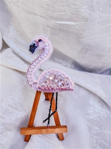 Flamingo Brooch Beadwork Kit
