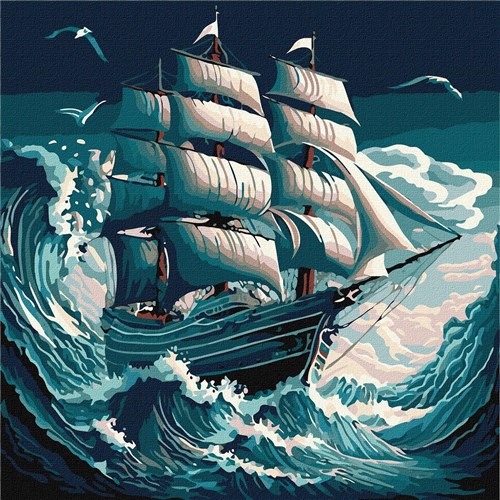 Storm On The Sea Paint By Numbers Kit