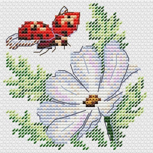 Cosmos Counted Cross Stitch Kit