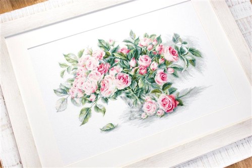 Bouquet Of Pink Roses Cross-Stitch Kit