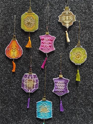 Colorful Lanterns Ornament Plastic Canvas Cross Stitch Kit