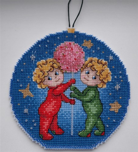 Zodiac Signs Gemini Plastic Canvas Cross Stitch Kit