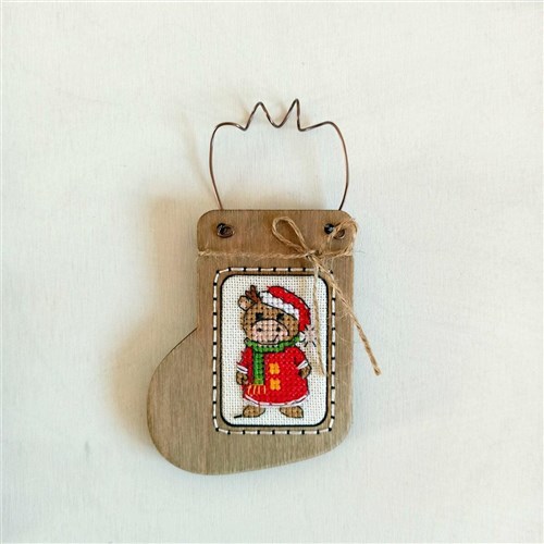 Christmas Charms Cross-Stitch Kit & Frame Set
