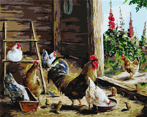 Chicken Coop Paint By Numbers Kit