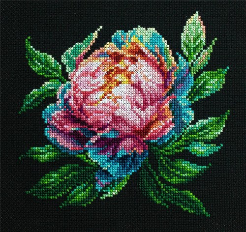 Abalone Pearl Peony Cross-Stitch Kit