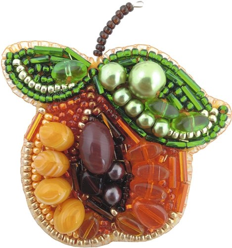 Apricot Brooch Beadwork Kit