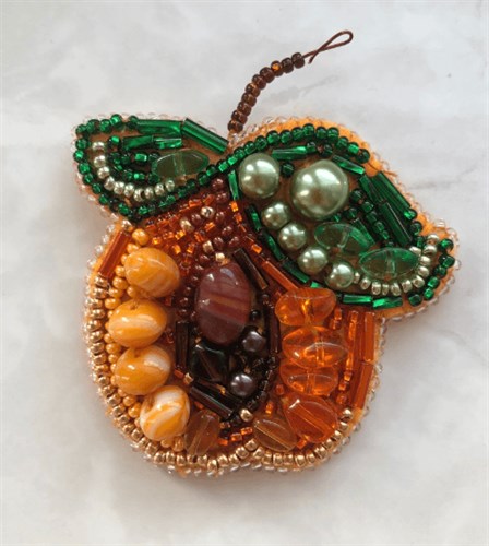 Apricot Brooch Beadwork Kit