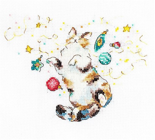 Cat's Happiness Cross Stitch Kit
