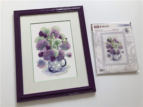 Purple Allium Cross Stitch Kit