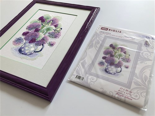 Purple Allium Cross Stitch Kit