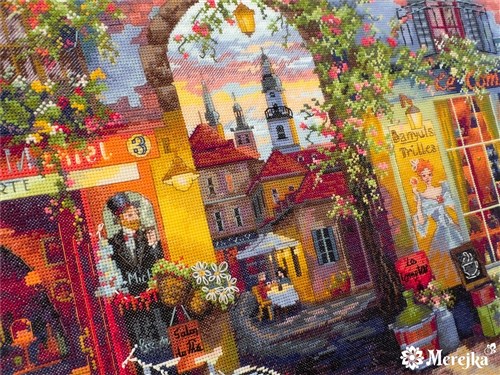 French Cafe Cross-Stitch Kit