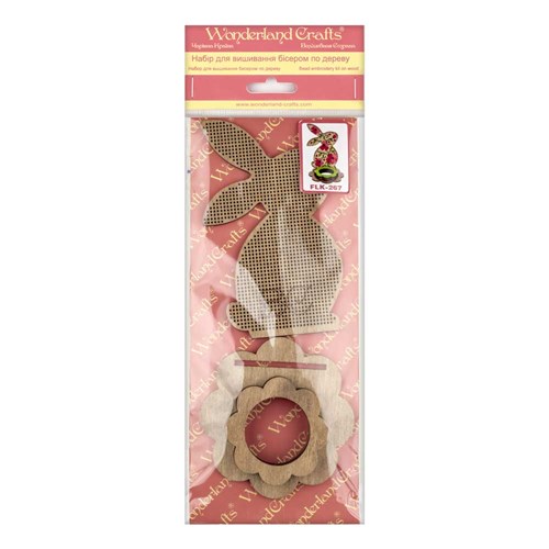Easter Bunny Bead Ornament On Wood