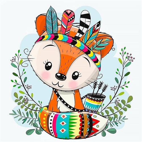Indian Fox Diamond Painting Kit