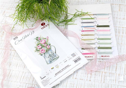 Bouquet With Roses Cross-Stitch Kit