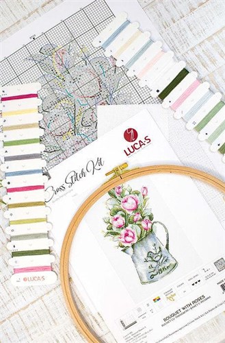 Bouquet With Roses Cross-Stitch Kit