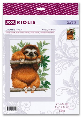 Sloth Cross Stitch Kit