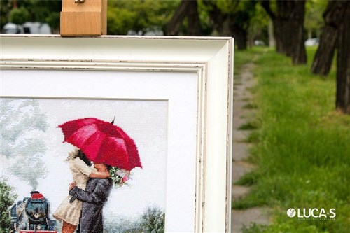 Couple On Train Station Cross-Stitch Kit