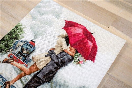 Couple On Train Station Cross-Stitch Kit