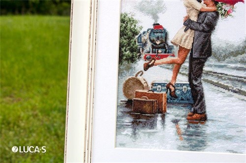 Couple On Train Station Cross-Stitch Kit