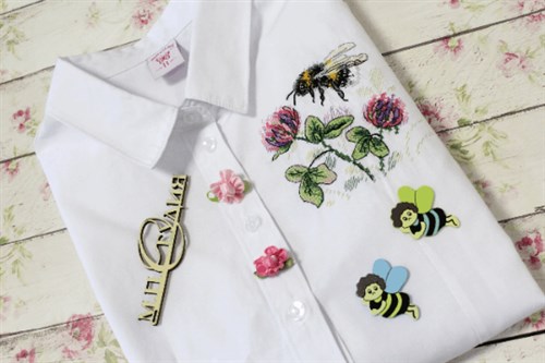 Bee Cross Stitch On Clothes Kit