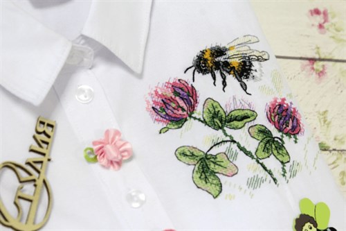 Bee Cross Stitch On Clothes Kit