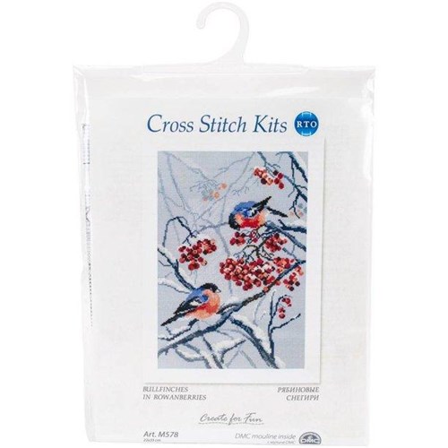 Bullfinches In Rowanberries Cross Stitch Kit