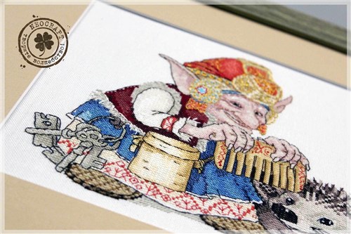 Elf With Hedgehog Cross-Stitch Kit