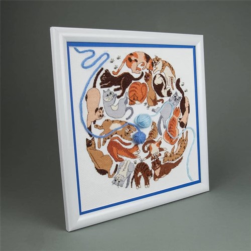 Game Of Cats Cross Stitch Kit