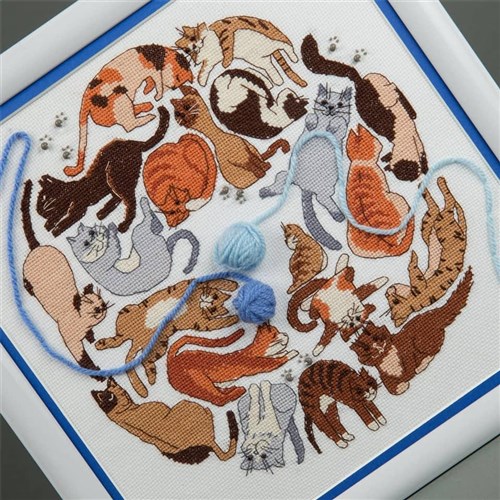 Game Of Cats Cross Stitch Kit