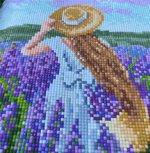 Girl In Lavender Field Diamond Painting Kit