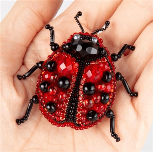 Ladybug Brooch Beadwork kit