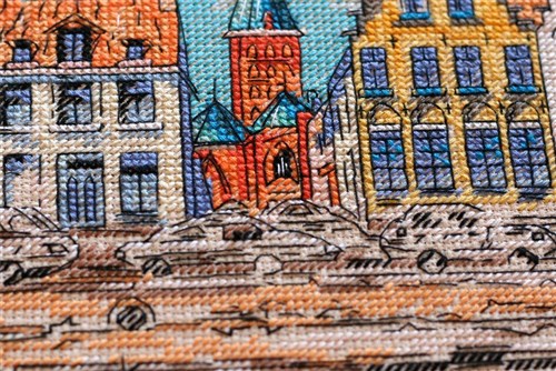 Cross Stitch Kit Colored Town