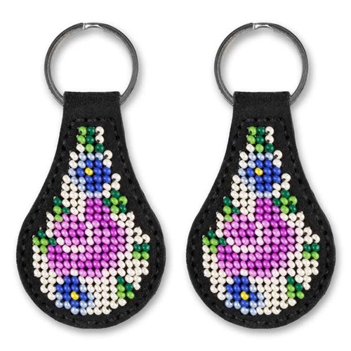 Artificial Leather Key Ring Bead Embroidery Kit