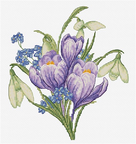 Spring Flowers Cross Stitch Kit