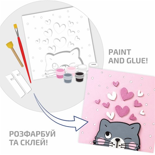 Rosa Talent Kitten - 3D Painting On Primed Fiberboard Set