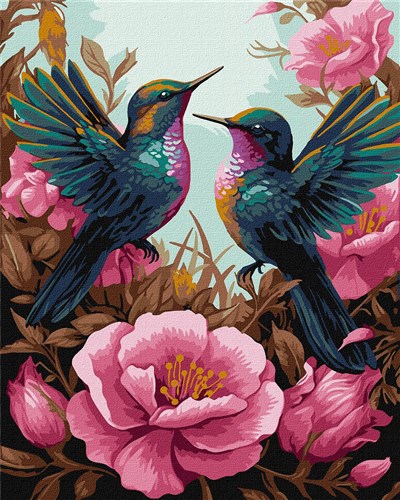 Paint By Numbers Kit Sophisticated Hummingbirds