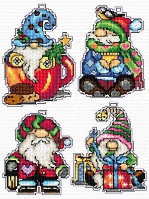 Christmas Gnomes Cross Stitch Kit