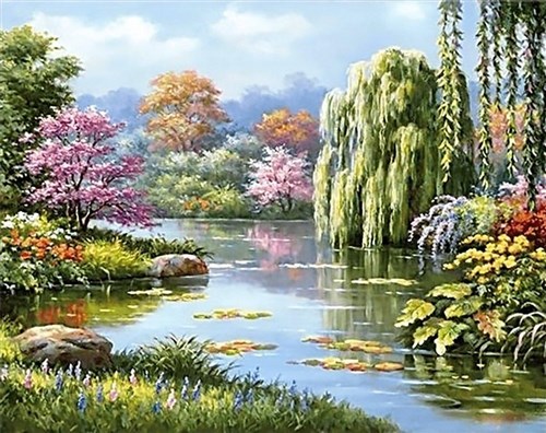 Springs Hidden Pond Diamond Painting Kit