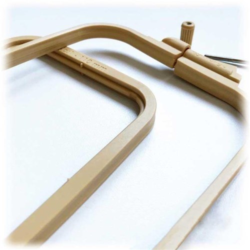 Coffee Brown Plastic Square Hoop Nurge