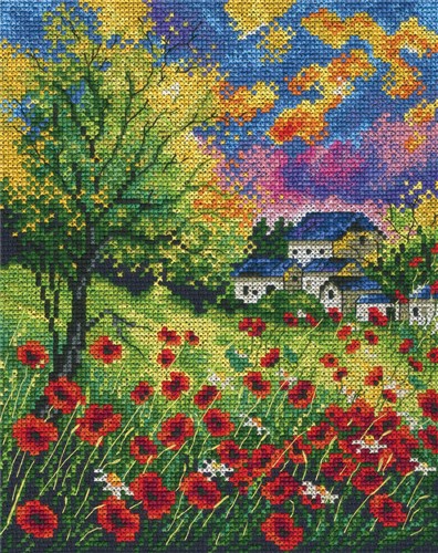 Run Away Poppies Cross Stitch Kit
