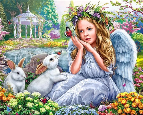 Angel In The Garden Diamond Painting Kit