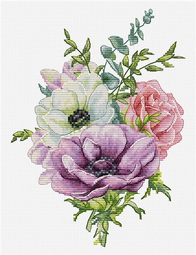 Anemone Cross-Stitch Kit