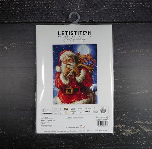 Santa Christmas Secret Cross Stitch Kit