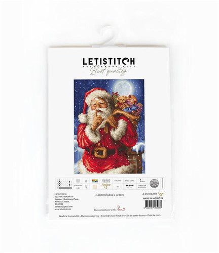 Santa Christmas Secret Cross Stitch Kit