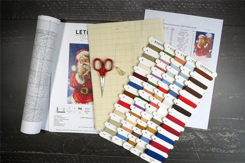 Santa Christmas Secret Cross Stitch Kit