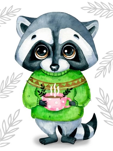 Cute Racoon Diamond Painting Kit