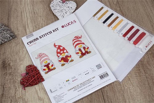 Gnomes of Valentine's Day JK031L Counted Cross-Stitch Kit
