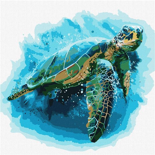 Blue Turtle Paint By Numbers Kit
