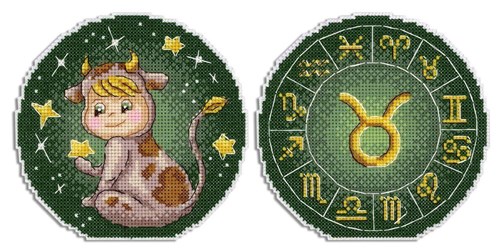 Zodiac Signs - Taurus Plastic Canvas Cross Stitch Kit