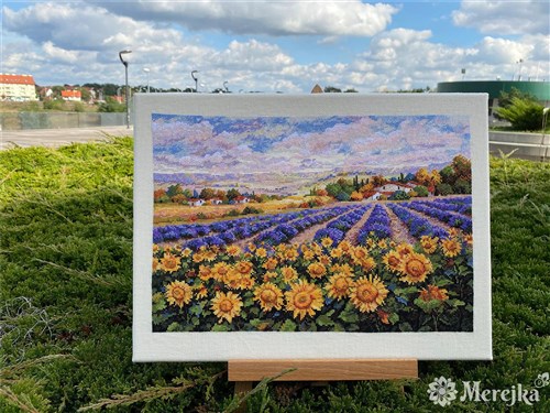 Fields Of Lavender And Sun Cross Stitch Kit